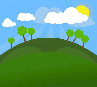 春光明媚户外风景鲜花草地