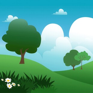 春光明媚户外风景鲜花草地