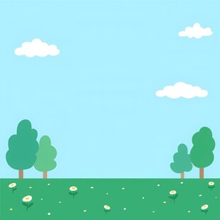 春光明媚户外风景鲜花草地