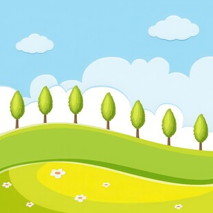 春光明媚户外风景鲜花草地