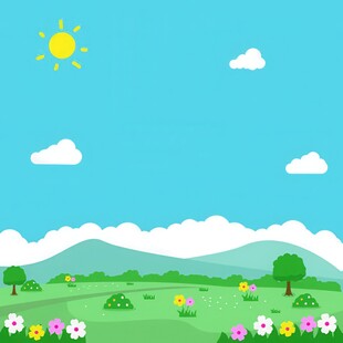 春光明媚户外风景鲜花草地