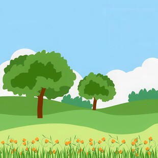 春光明媚户外风景鲜花草地