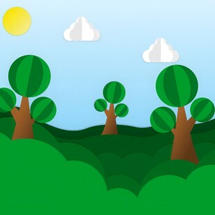 春光明媚户外风景鲜花草地