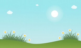 春光明媚户外风景鲜花草地