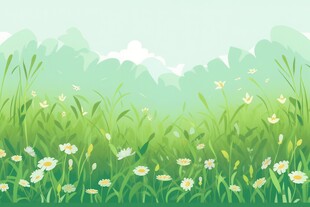 春光明媚户外风景鲜花草地