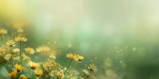 明媚清晨鲜花蝴蝶菊花叶子草地图