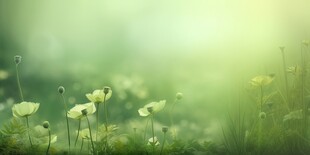 明媚清晨鲜花蝴蝶菊花叶子草地图