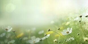 明媚清晨鲜花蝴蝶菊花叶子草地图