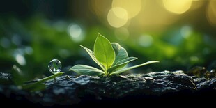 明媚清晨四叶草叶子草地图