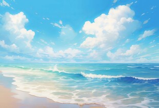 海面彩云彩霞风景