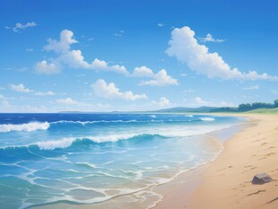 海面彩云彩霞风景