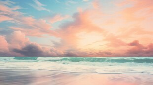 海面彩云彩霞风景