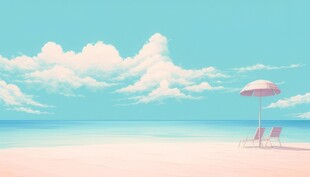 海面彩云彩霞风景