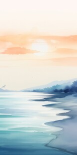 海面彩云彩霞风景