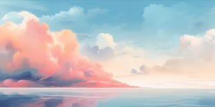 海面彩云彩霞风景