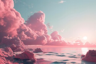 海面彩云彩霞风景