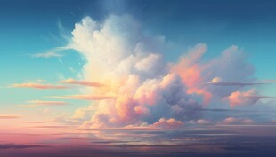 海面彩云彩霞风景