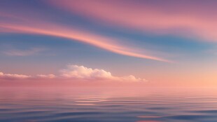 海面彩云彩霞风景