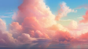 海面彩云彩霞风景