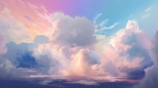 海面彩云彩霞风景