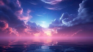 海面彩云彩霞风景