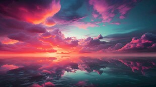 海面彩云彩霞风景