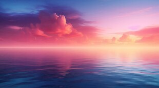 海面彩云彩霞风景