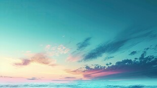 海面彩云彩霞风景