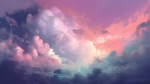 海面彩云彩霞风景