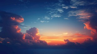 海面彩云彩霞风景