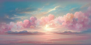 海面彩云彩霞风景