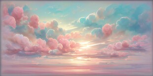 海面彩云彩霞风景