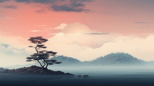 海边晚霞风景