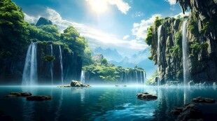 世外桃源海景隐秘海岛场景图