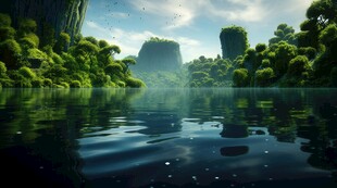 世外桃源海景隐秘海岛场景图