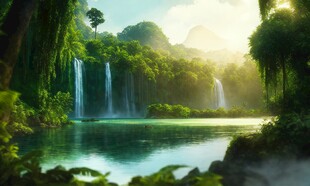 世外桃源海景隐秘海岛场景图