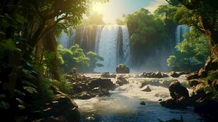 世外桃源海景隐秘海岛场景图