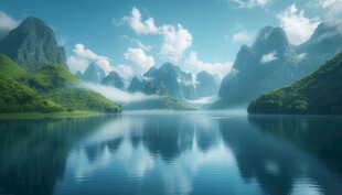 世外桃源海景隐秘海岛场景图