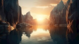 世外桃源海景隐秘海岛场景图