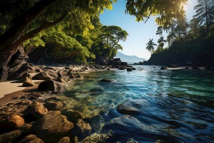 世外桃源海景隐秘海岛场景图