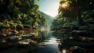 世外桃源海景隐秘海岛场景图