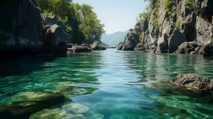 世外桃源海景隐秘海岛场景图