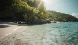 世外桃源海景隐秘海岛场景图