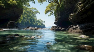 世外桃源海景隐秘海岛场景图