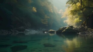 世外桃源海景隐秘海岛场景图