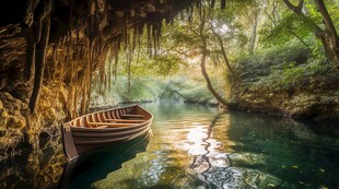 世外桃源海景隐秘海岛场景图