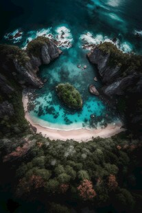 世外桃源海景隐秘海岛场景图