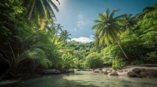 世外桃源海景隐秘海岛场景图