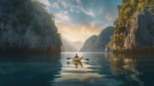 世外桃源海景隐秘海岛场景图