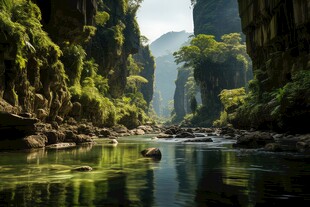 世外桃源海景隐秘海岛场景图